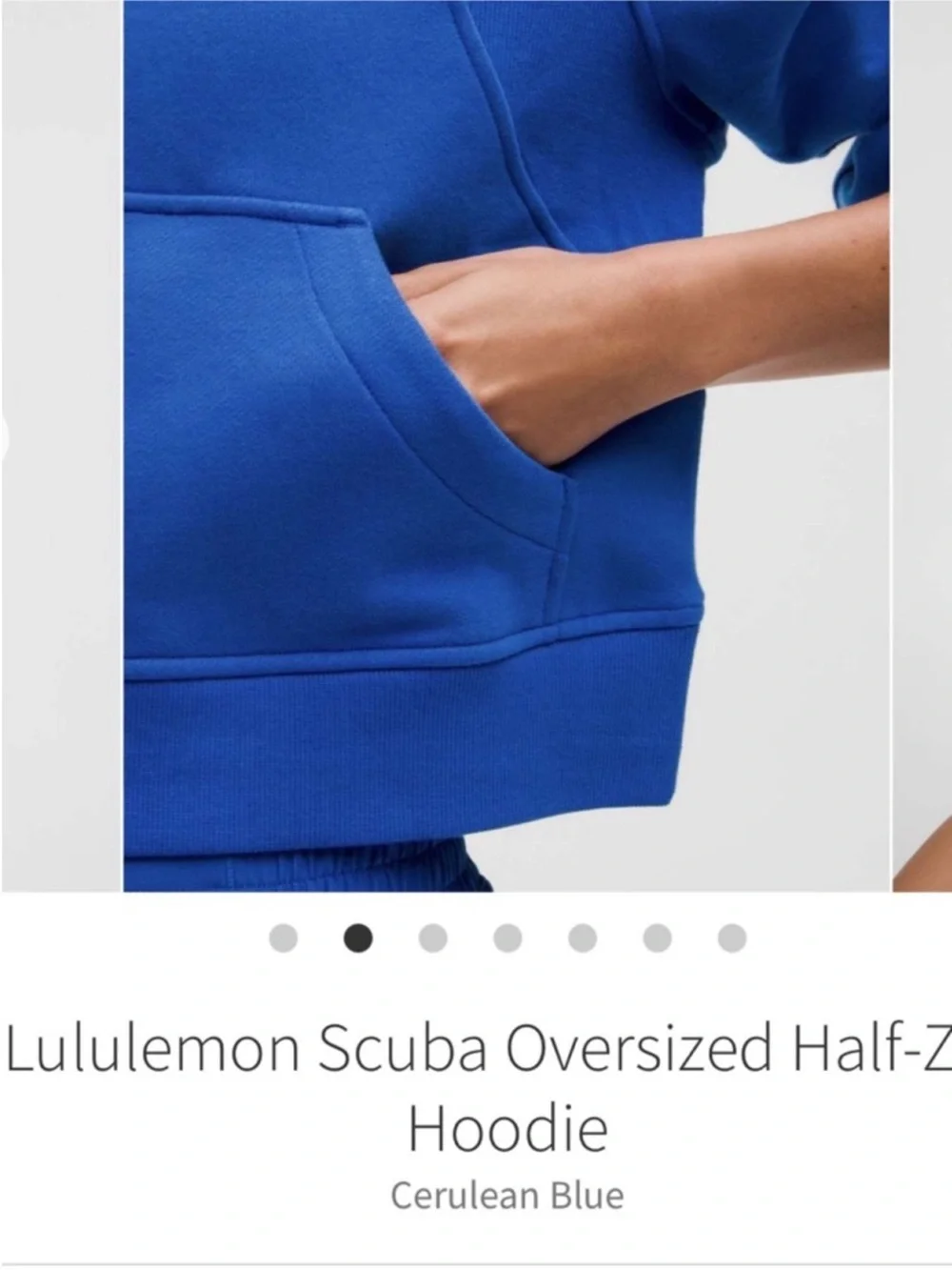 Lululemon Scuba Oversized Half Zip Hoodie Cerulean Blue Sz M/L